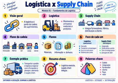 Mapa visual de logística: Logística x Supply Chain
