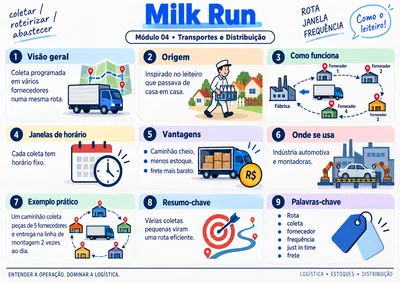 Mapa visual de logística: Milk Run